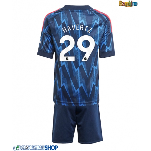 Maglie da calcio Arsenal Kai Havertz #29 Seconda Maglia Bambino 2025-26 Manica Corta + Pantaloni corti)